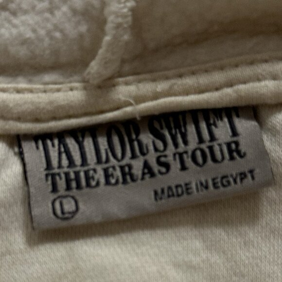 Taylor Swift Eras Tour Beige Hoodie Size Large - Picture 4 of 4